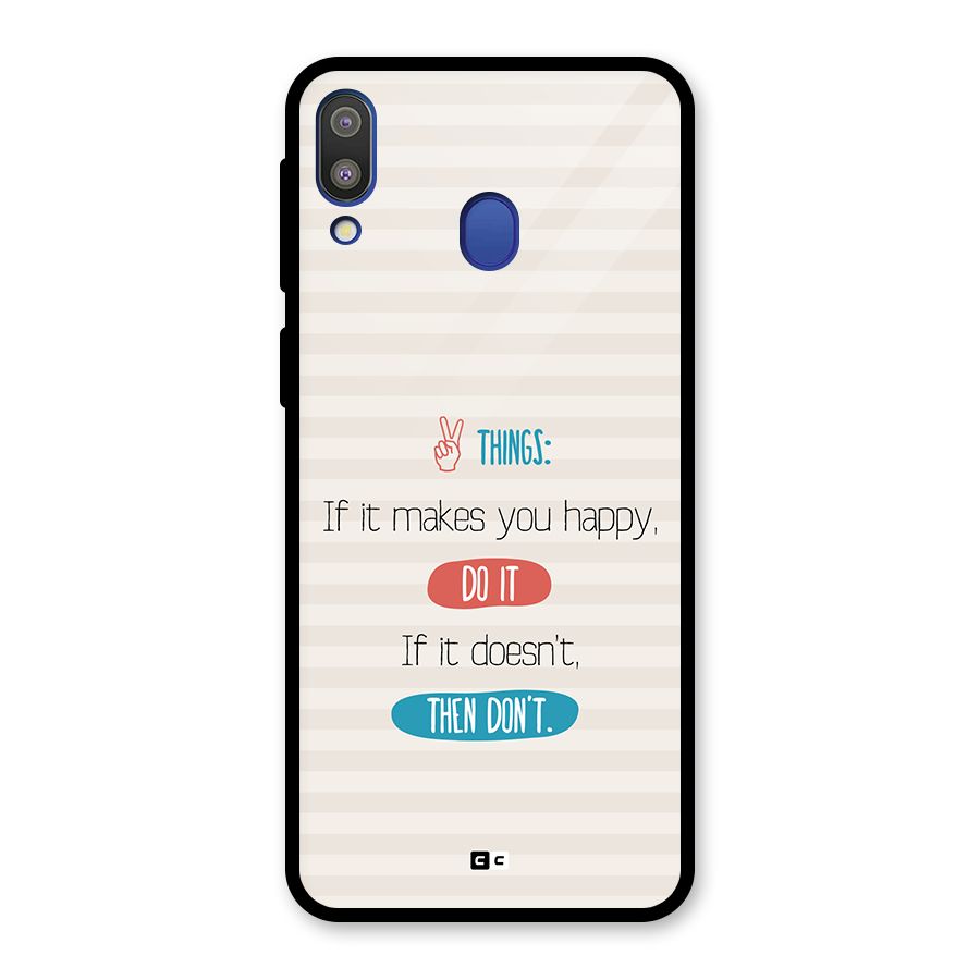 Think Then Glass Back Case for Galaxy M20