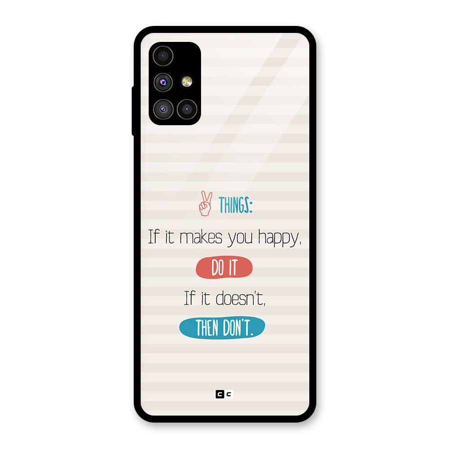 Think Then Glass Back Case for Galaxy M51