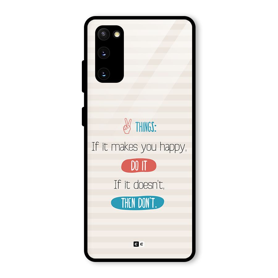Think Then Glass Back Case for Galaxy S20 FE