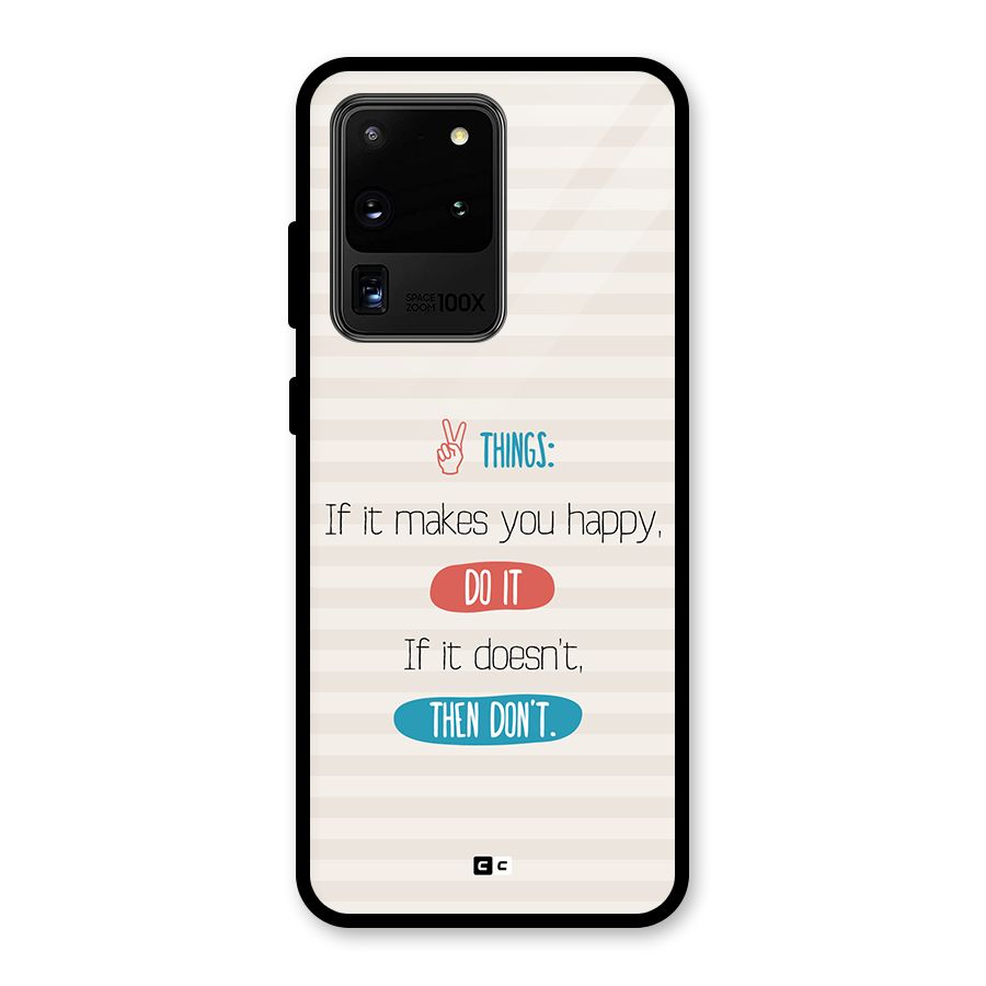 Think Then Glass Back Case for Galaxy S20 Ultra