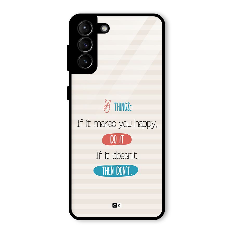 Think Then Glass Back Case for Galaxy S21 Plus