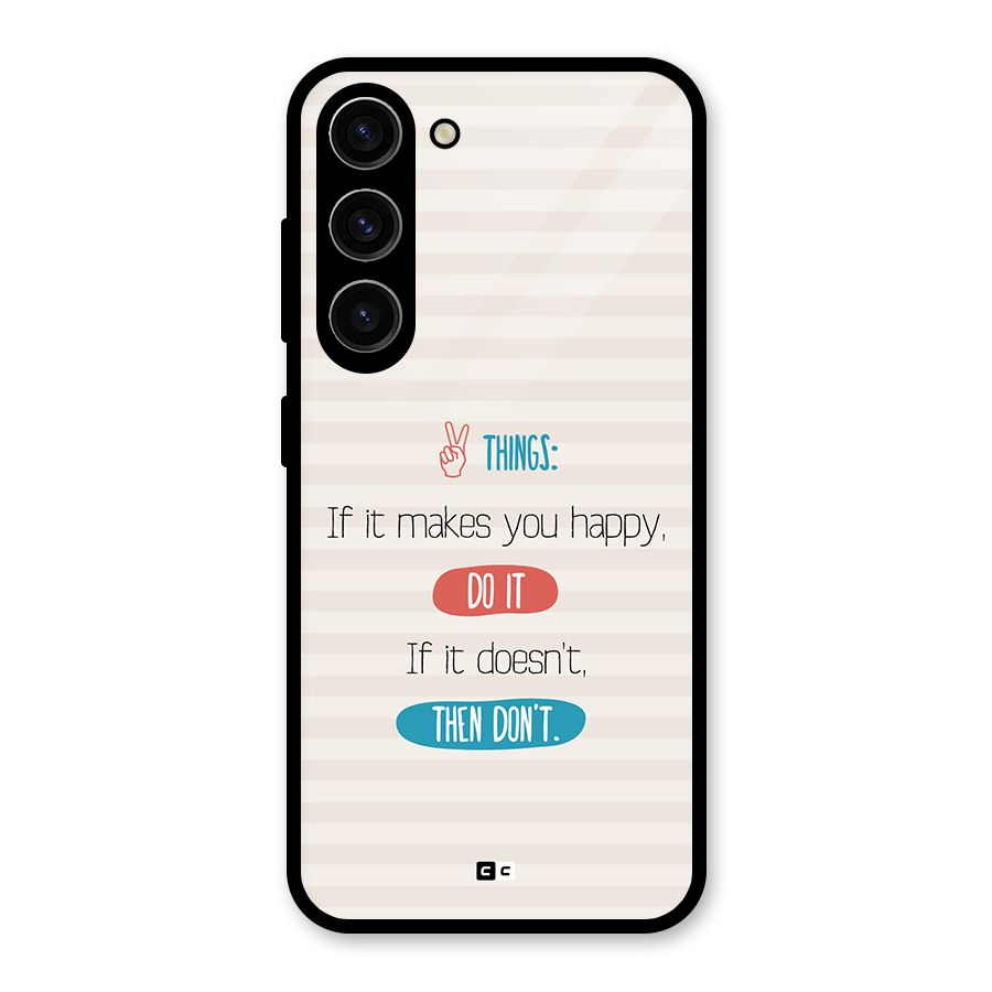 Think Then Glass Back Case for Galaxy S23