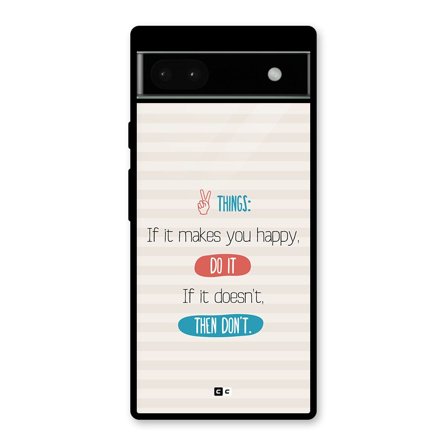 Think Then Glass Back Case for Google Pixel 6a