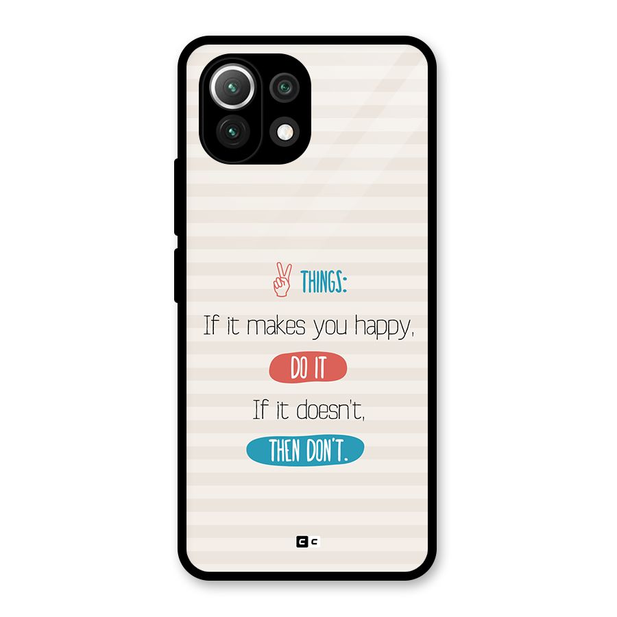 Think Then Glass Back Case for Mi 11 Lite NE 5G