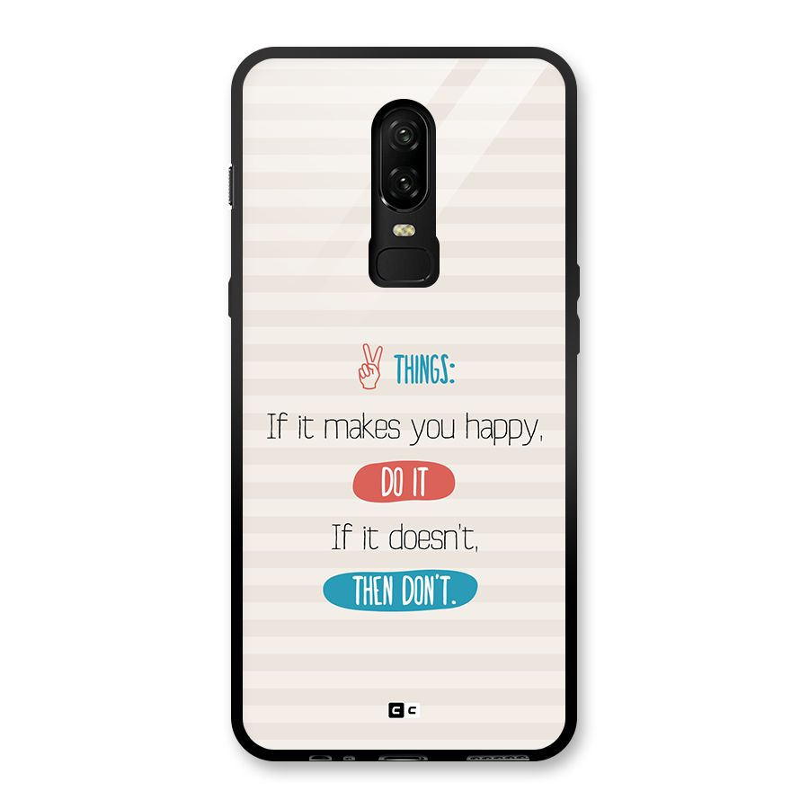 Think Then Glass Back Case for OnePlus 6