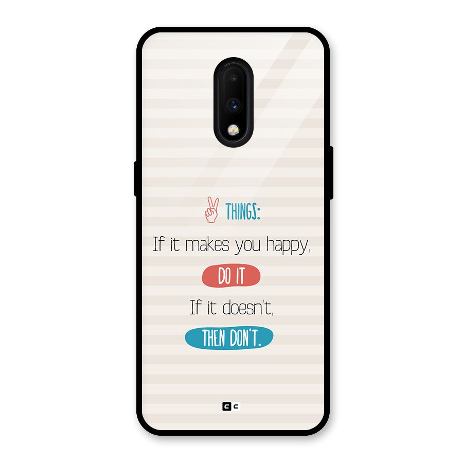 Think Then Glass Back Case for OnePlus 7