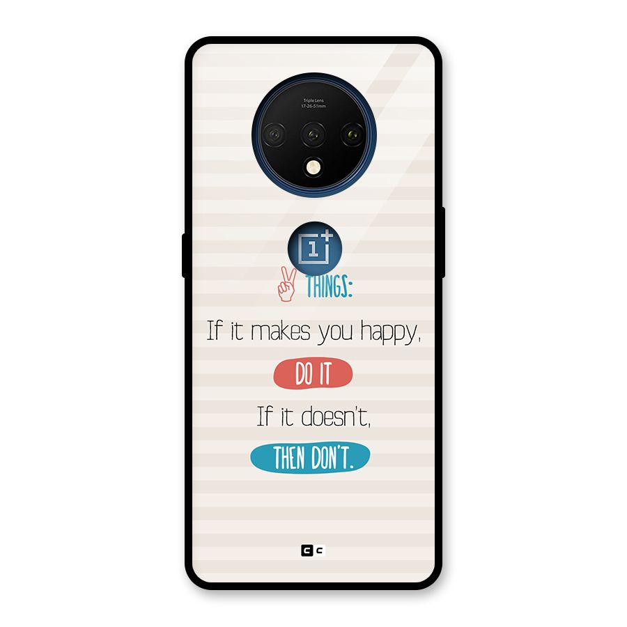 Think Then Glass Back Case for OnePlus 7T