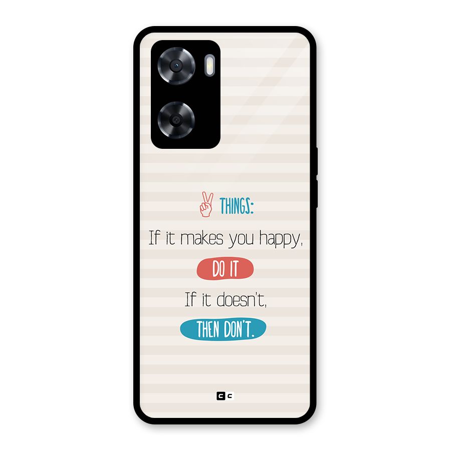 Think Then Glass Back Case for Oppo A57 2022