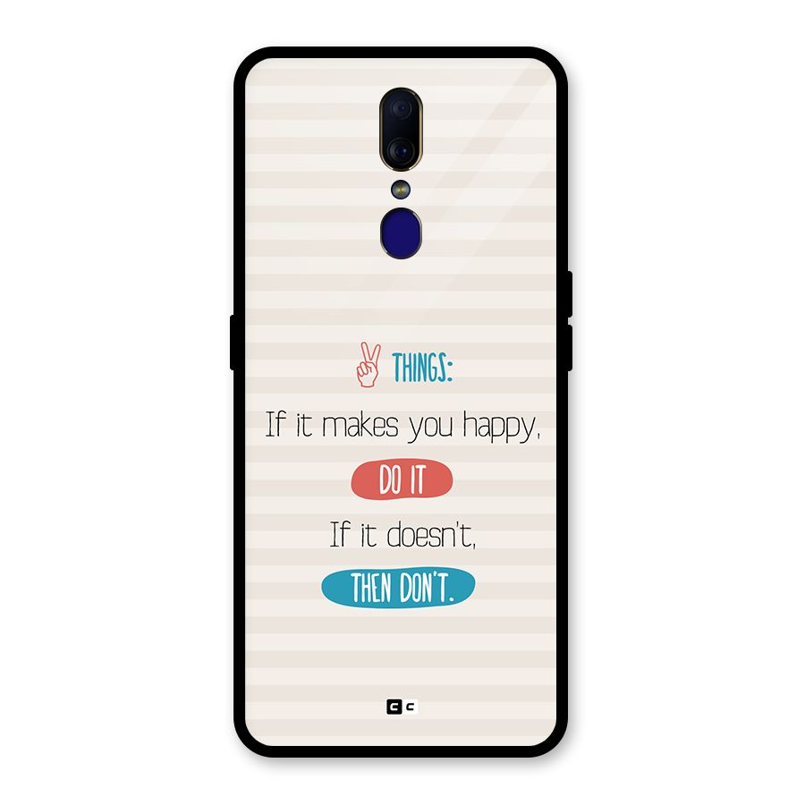 Think Then Glass Back Case for Oppo F11