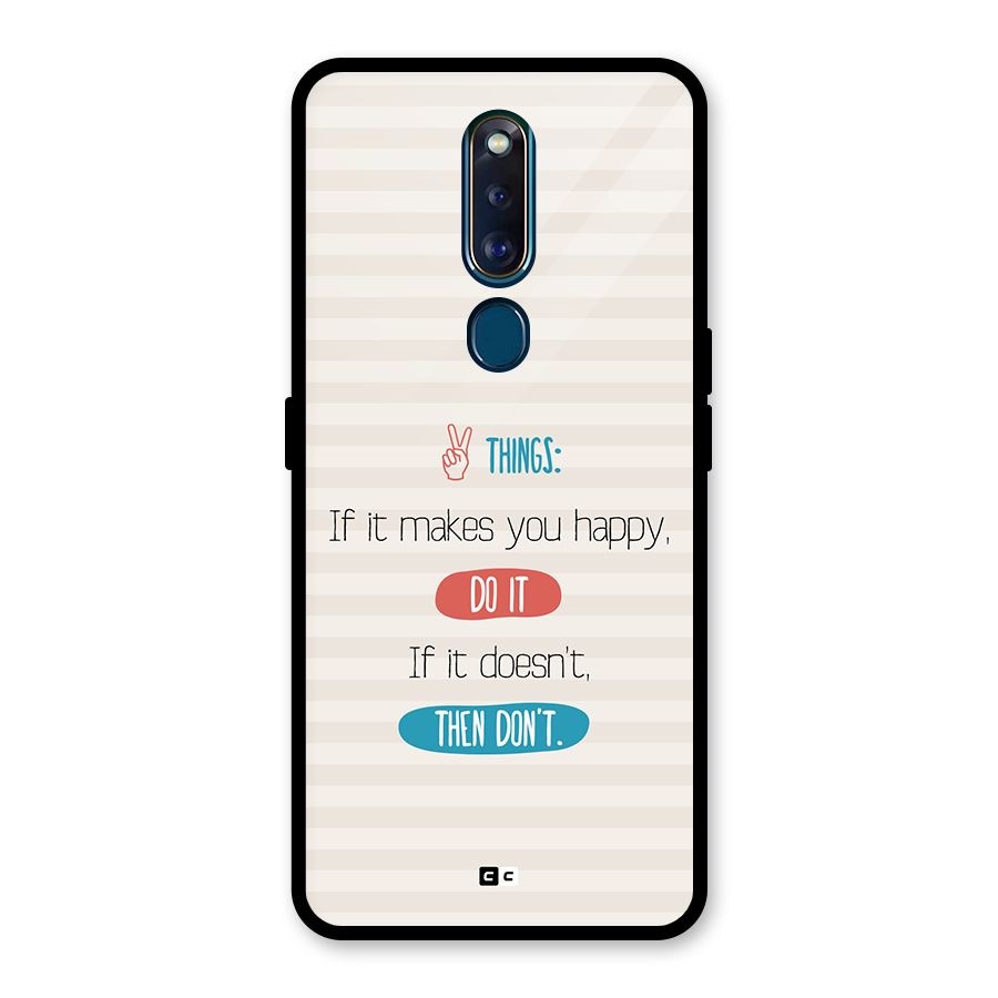 Think Then Glass Back Case for Oppo F11 Pro