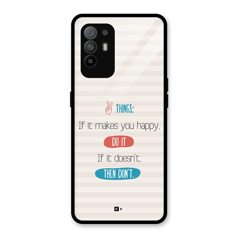 Think Then Glass Back Case for Oppo F19 Pro Plus 5G
