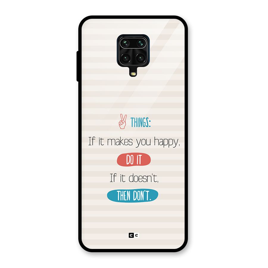 Think Then Glass Back Case for Poco M2 Pro