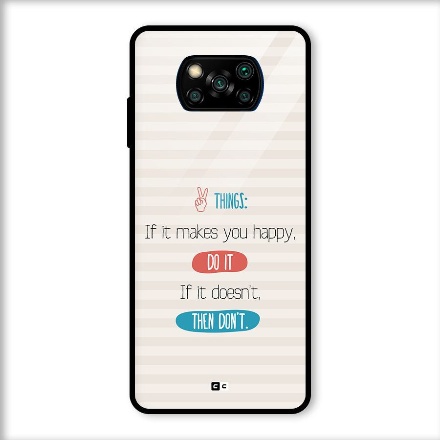 Think Then Glass Back Case for Poco X3