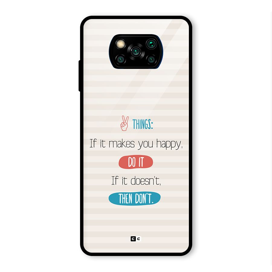 Think Then Glass Back Case for Poco X3 Pro