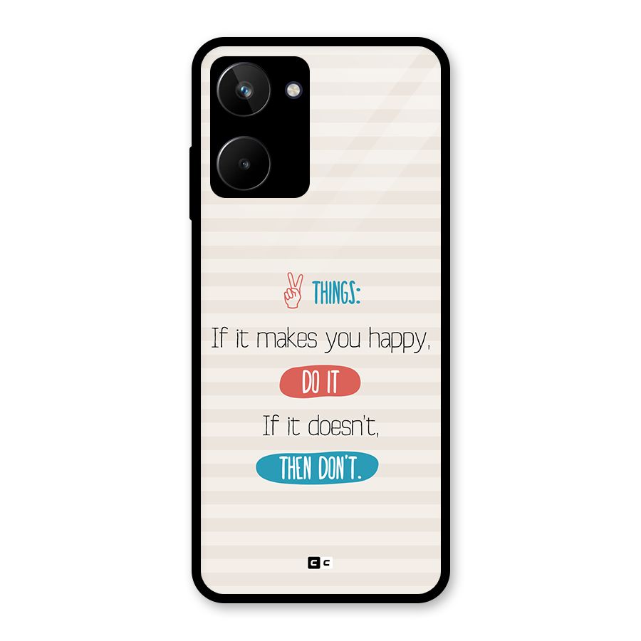 Think Then Glass Back Case for Realme 10