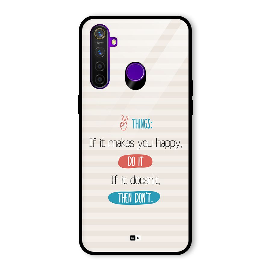 Think Then Glass Back Case for Realme 5 Pro