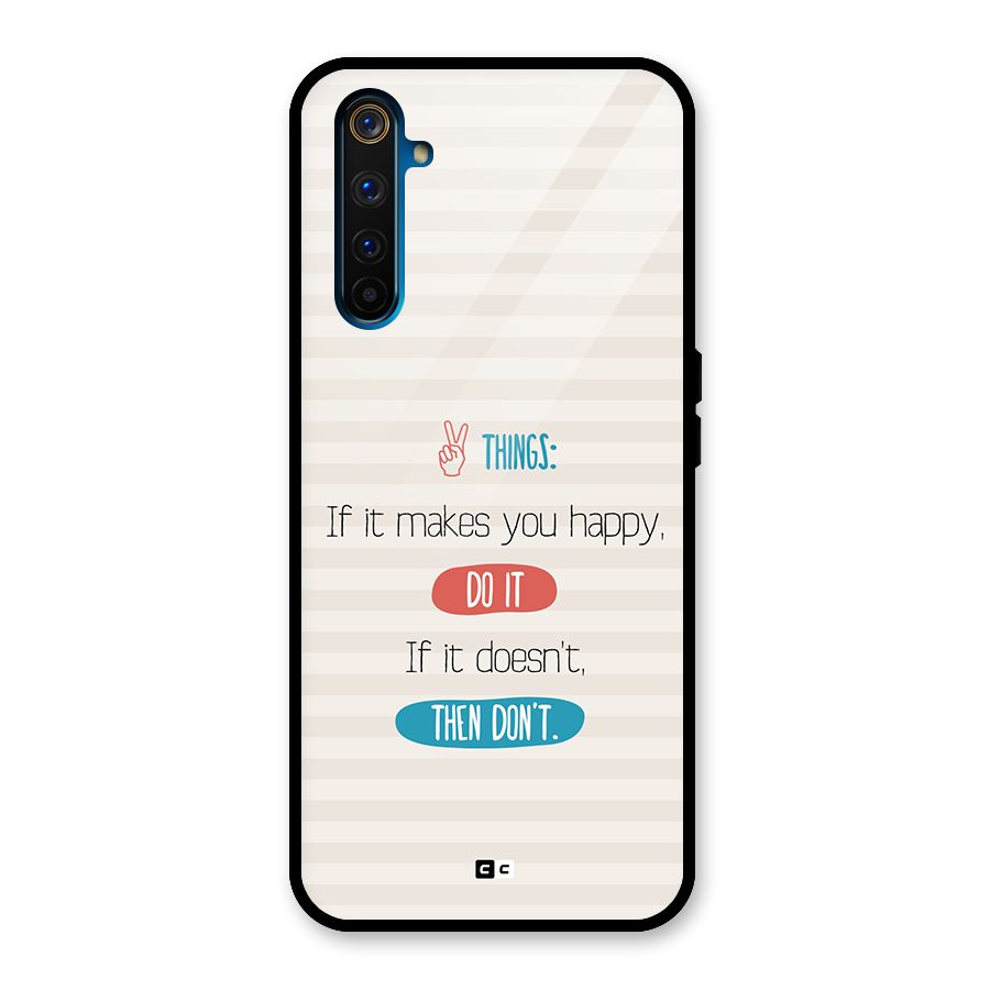 Think Then Glass Back Case for Realme 6 Pro