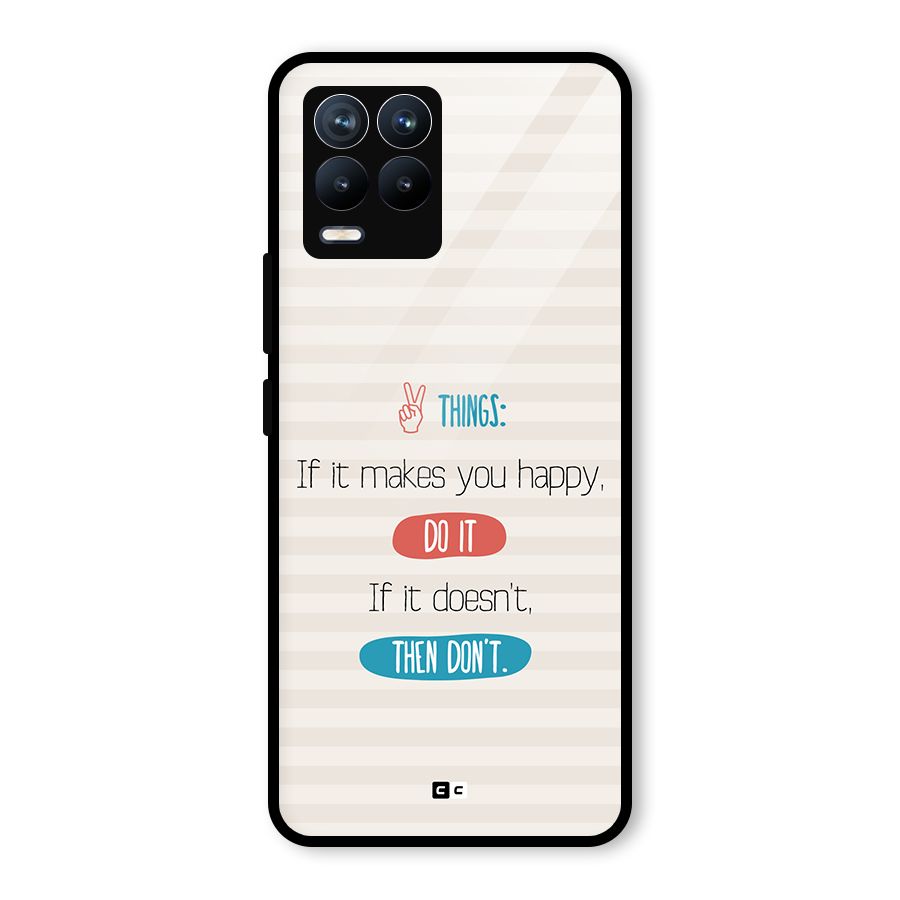 Think Then Glass Back Case for Realme 8