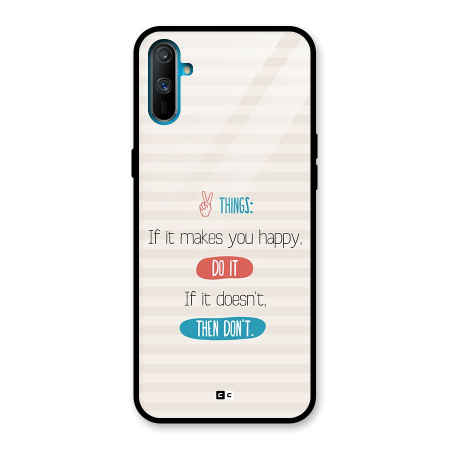 Think Then Glass Back Case for Realme C3