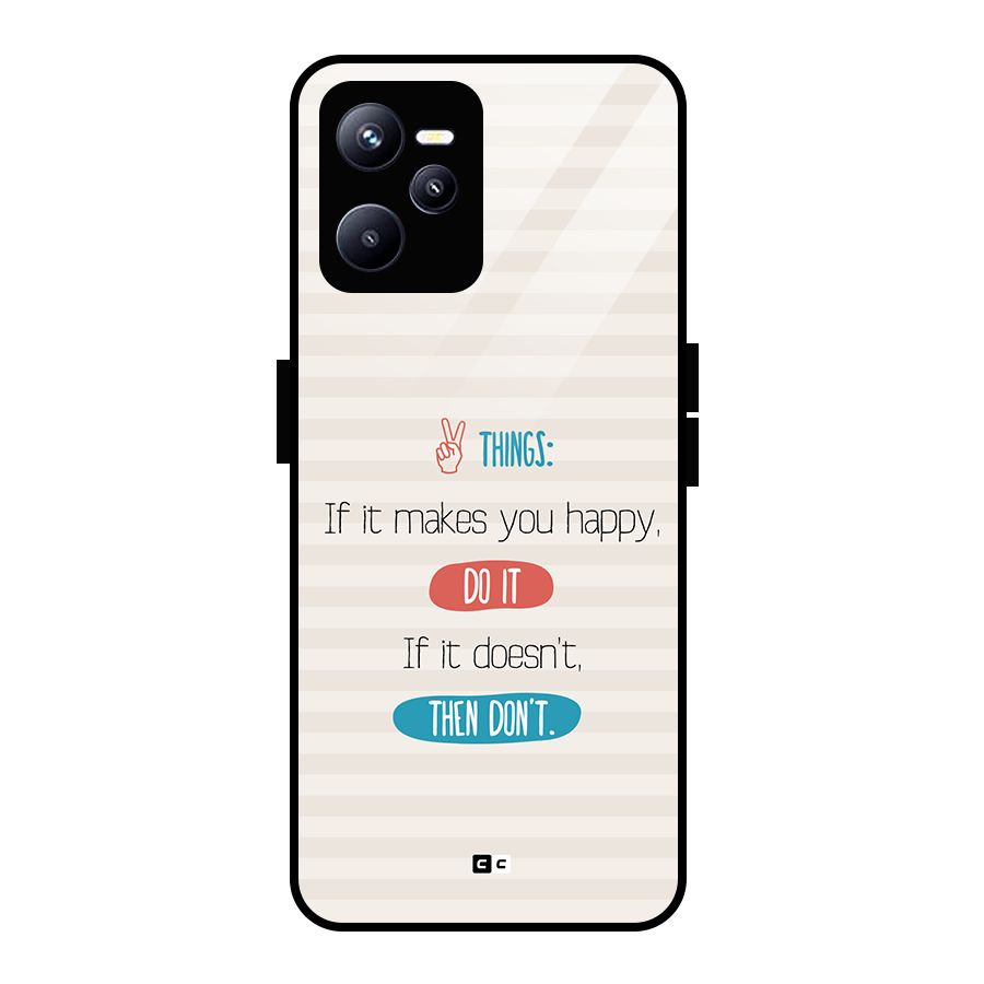 Think Then Glass Back Case for Realme C35