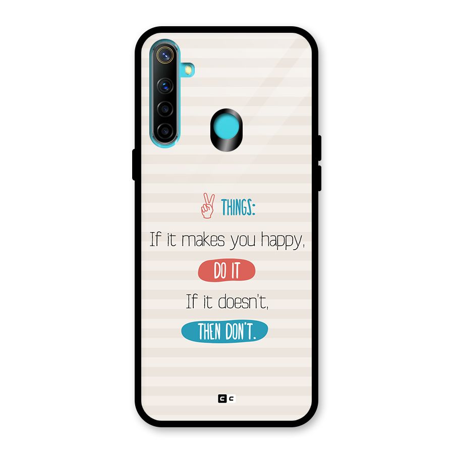 Think Then Glass Back Case for Realme Narzo 10