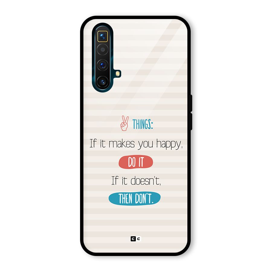 Think Then Glass Back Case for Realme X3