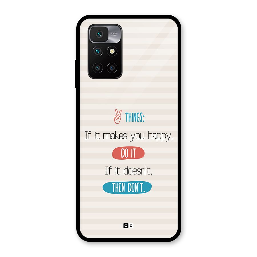 Think Then Glass Back Case for Redmi 10 Prime