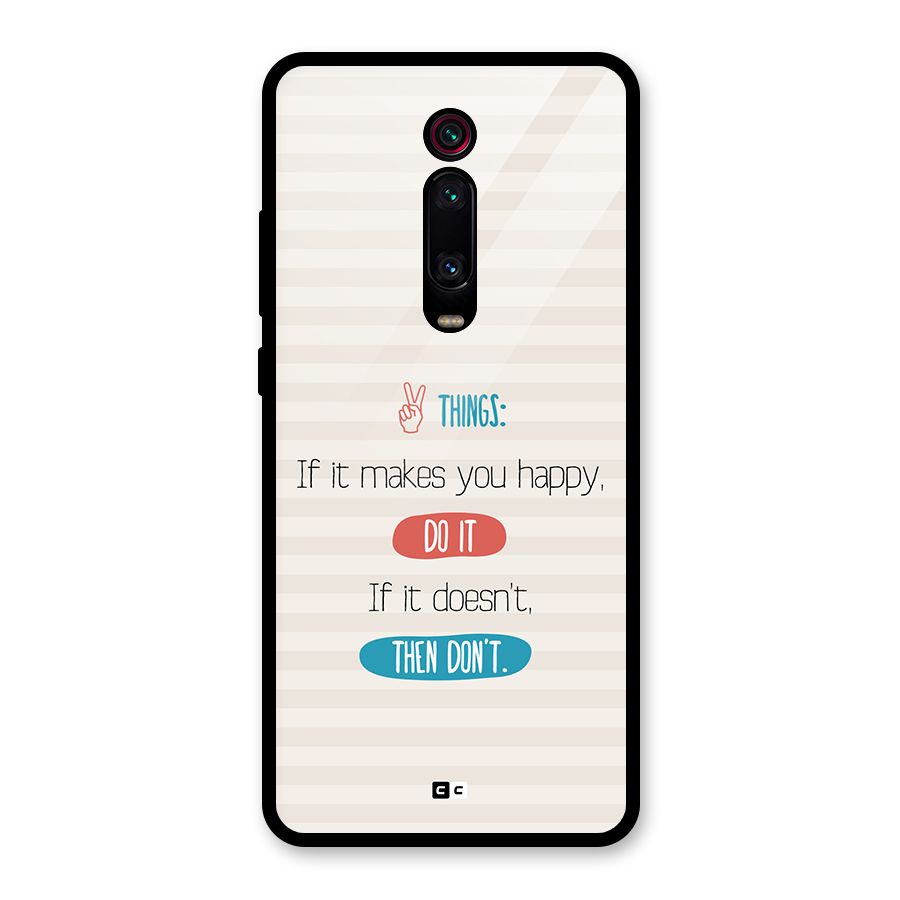 Think Then Glass Back Case for Redmi K20