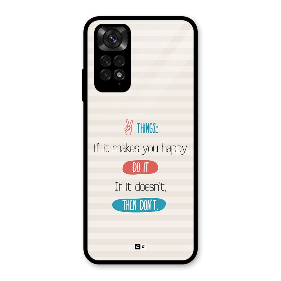 Think Then Glass Back Case for Redmi Note 11S
