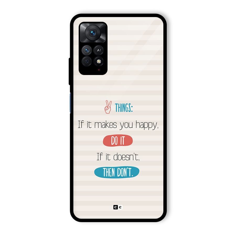 Think Then Glass Back Case for Redmi Note 11 Pro Plus 5G