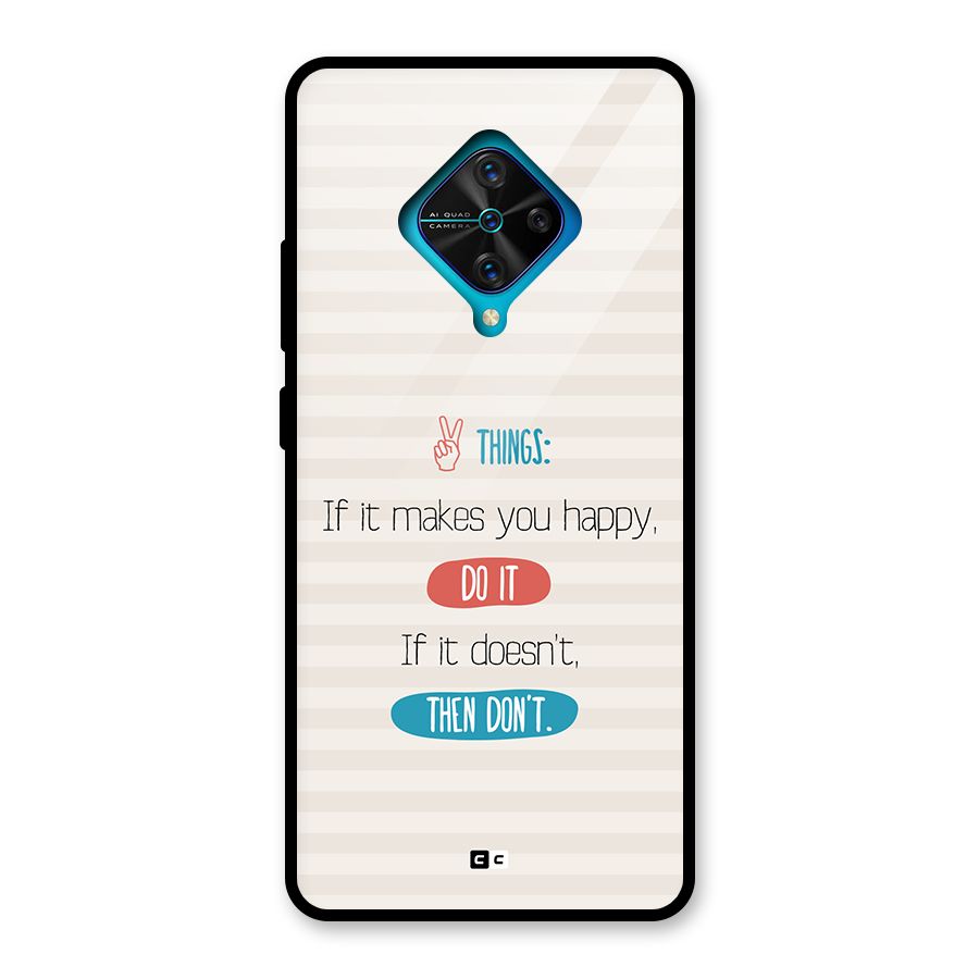 Think Then Glass Back Case for Vivo S1 Pro