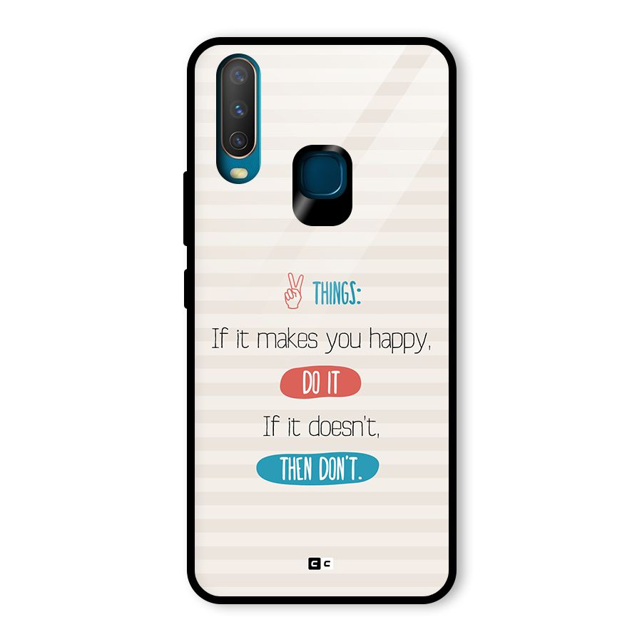 Think Then Glass Back Case for Vivo U10