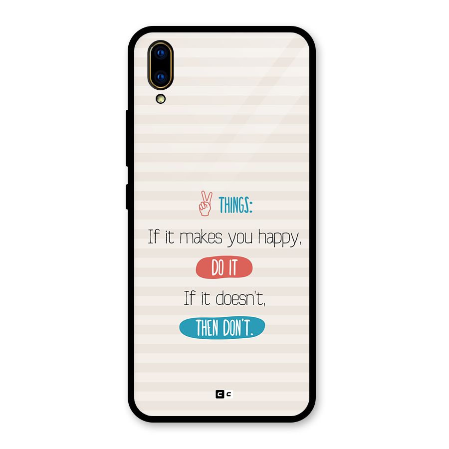 Think Then Glass Back Case for Vivo V11 Pro