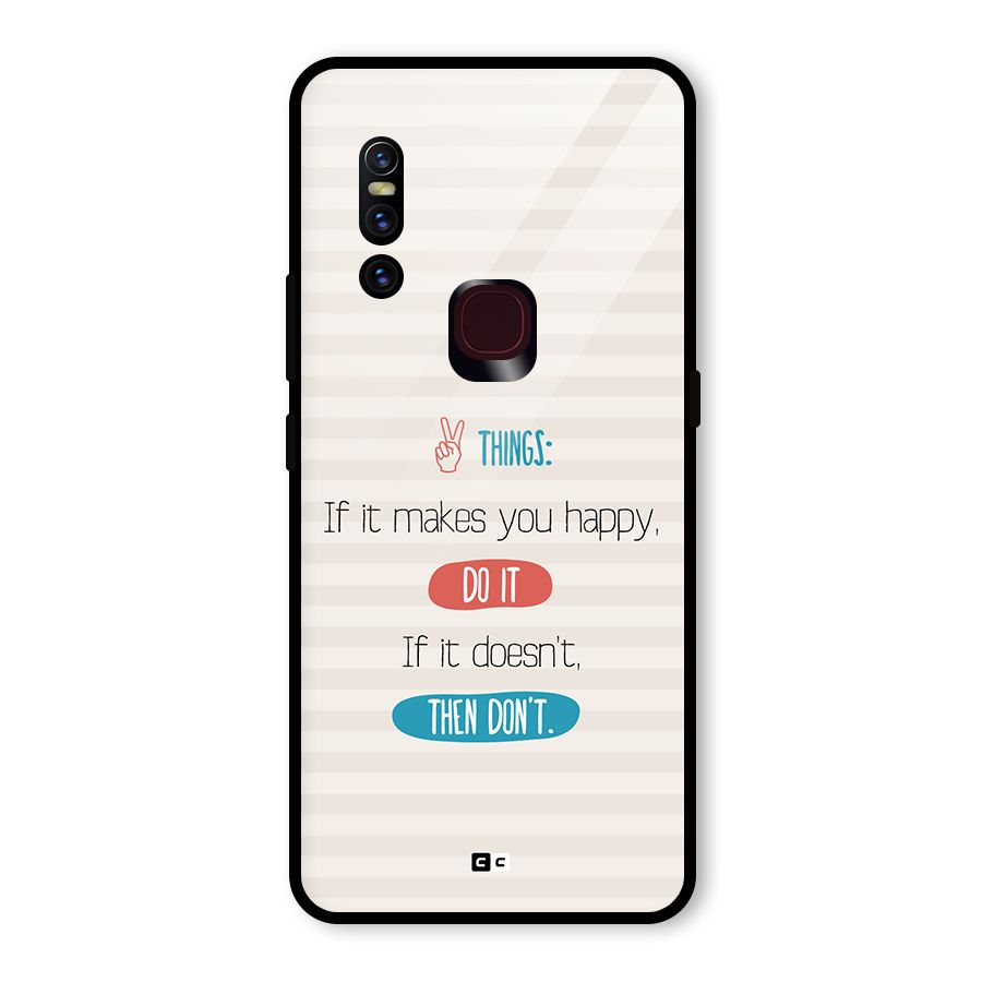 Think Then Glass Back Case for Vivo V15