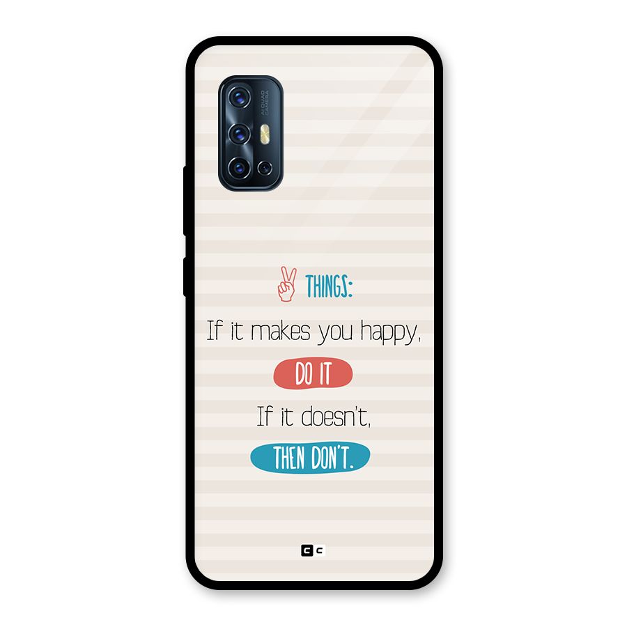 Think Then Glass Back Case for Vivo V17