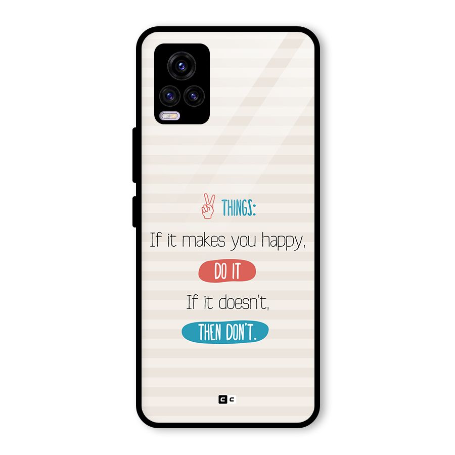 Think Then Glass Back Case for Vivo V20