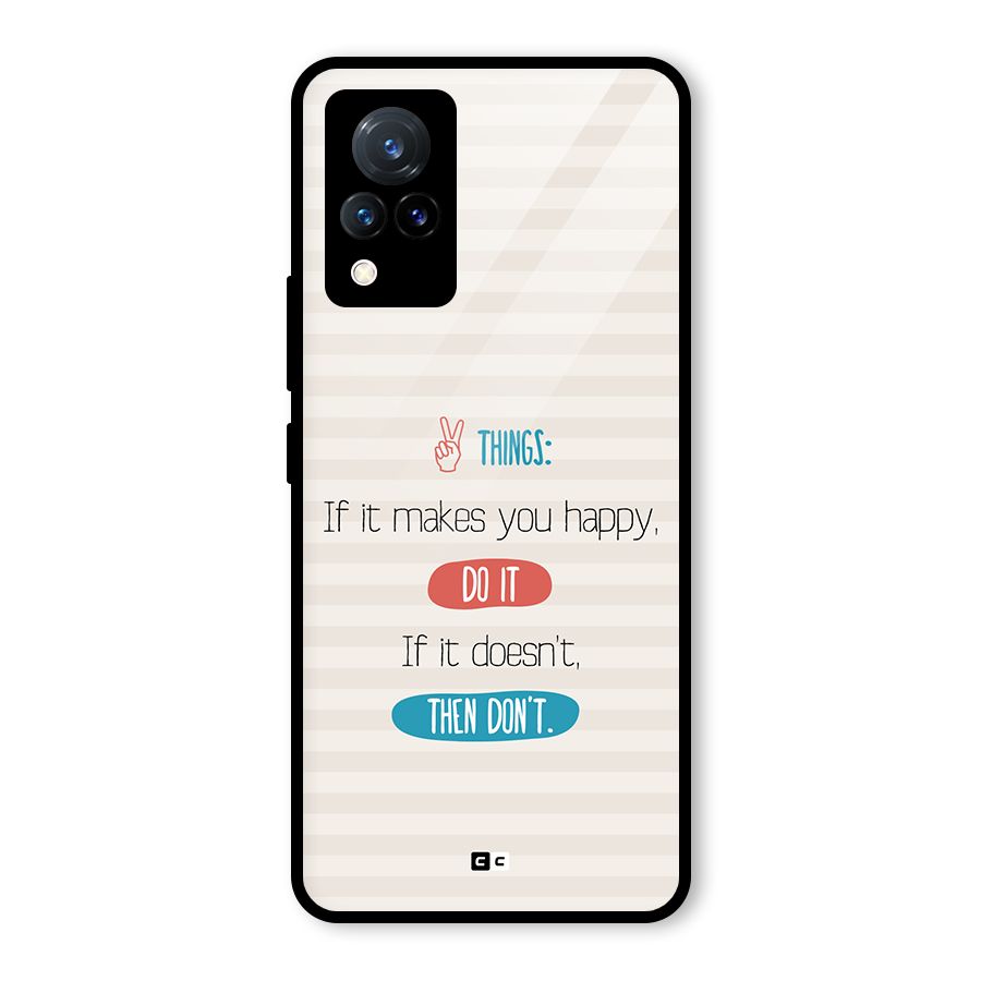 Think Then Glass Back Case for Vivo V21 5G