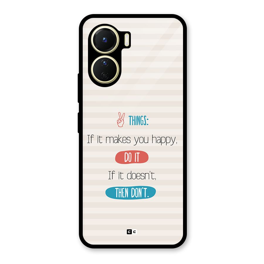 Think Then Glass Back Case for Vivo Y16