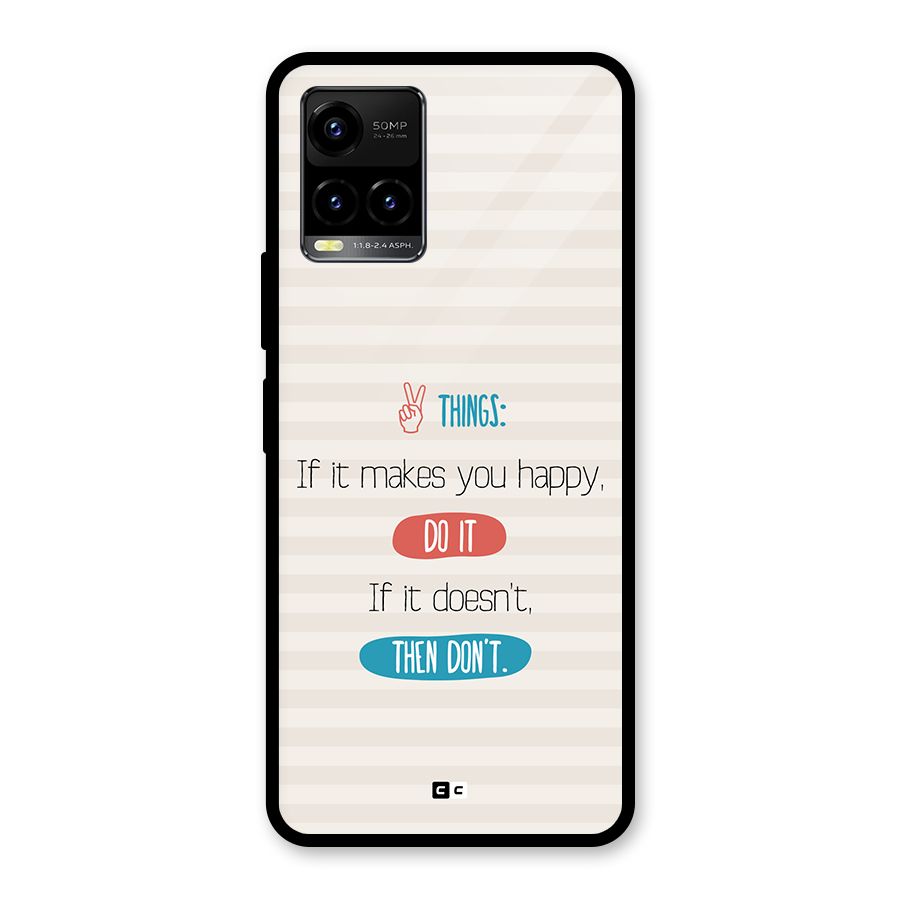 Think Then Glass Back Case for Vivo Y21G