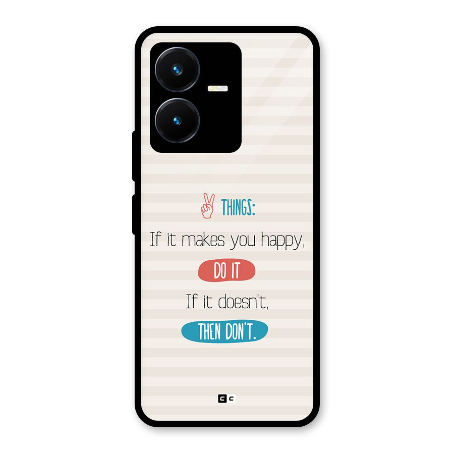 Think Then Glass Back Case for Vivo Y22s