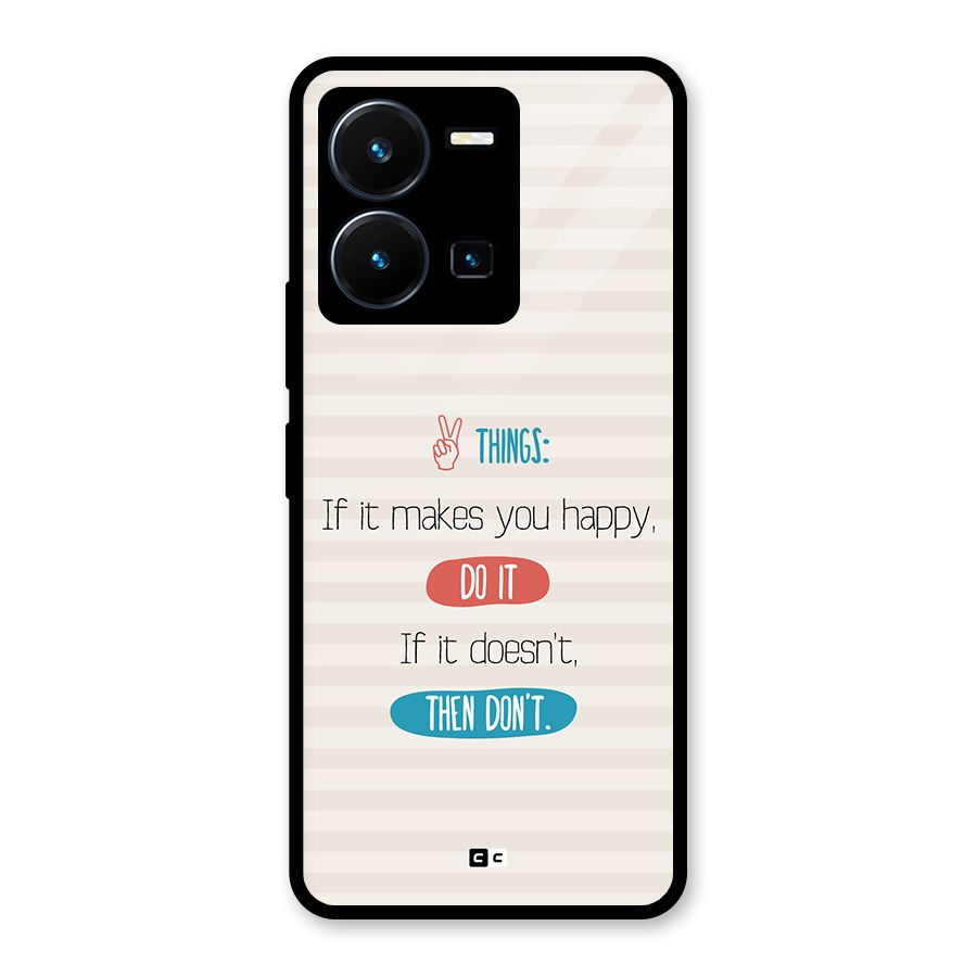 Think Then Glass Back Case for Vivo Y35