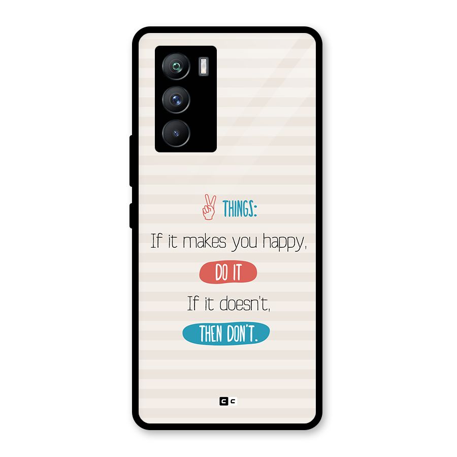 Think Then Glass Back Case for Vivo iQOO 9 SE