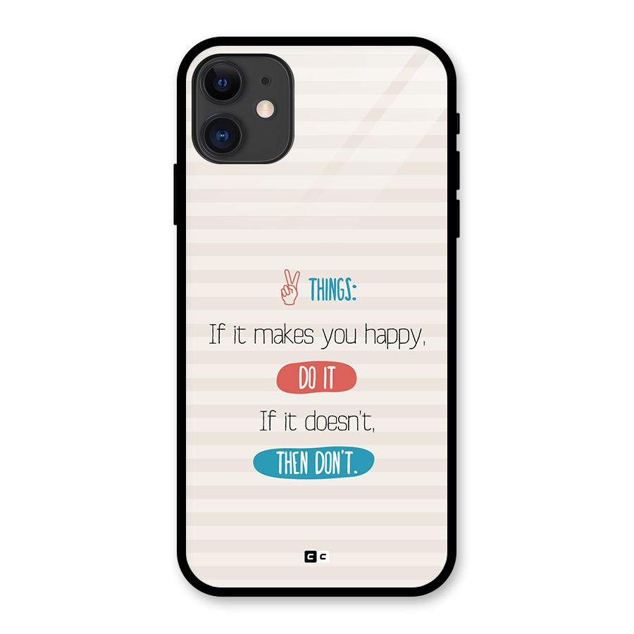 Think Then Glass Back Case for iPhone 11