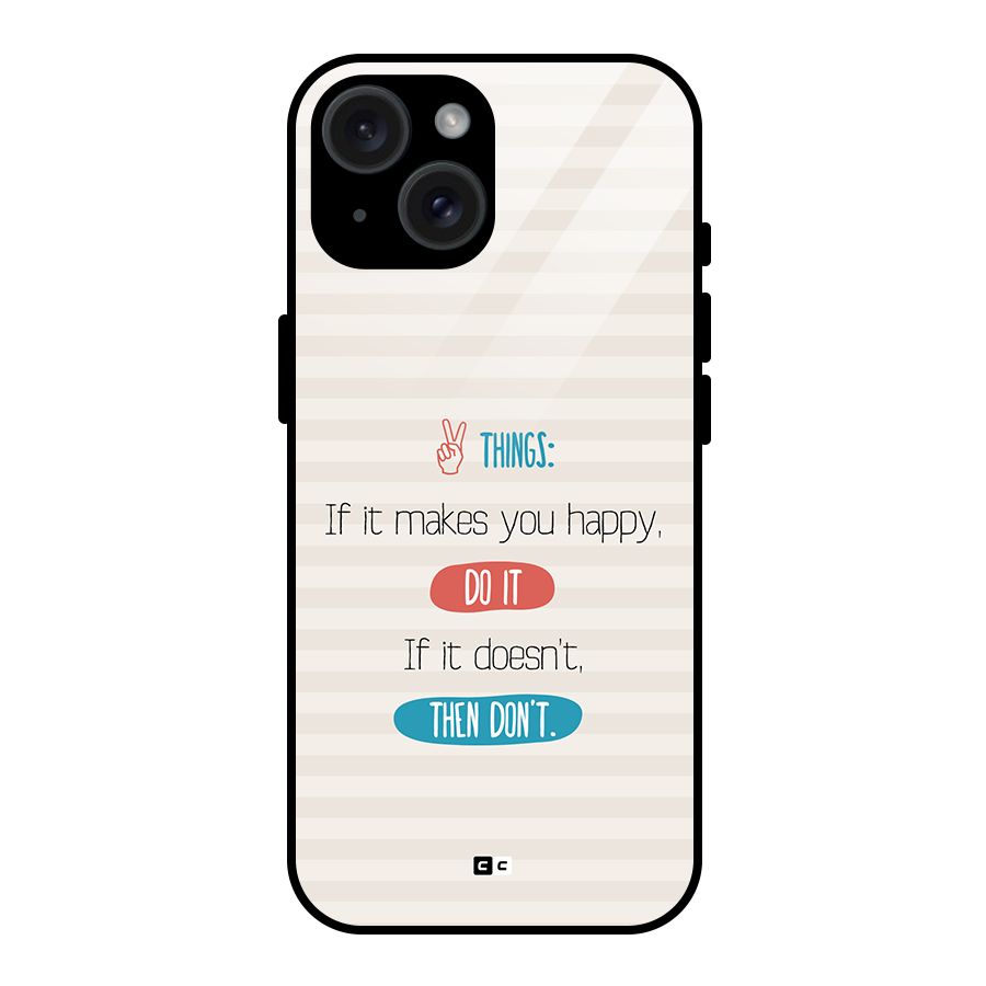 Think Then Glass Back Case for iPhone 15