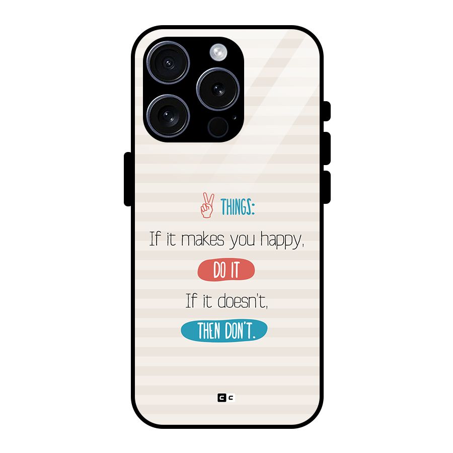 Think Then Glass Back Case for iPhone 15 Pro