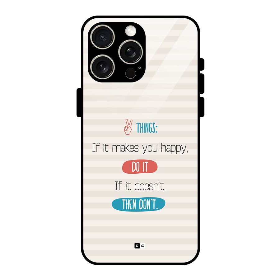 Think Then Glass Back Case for iPhone 15 Pro Max