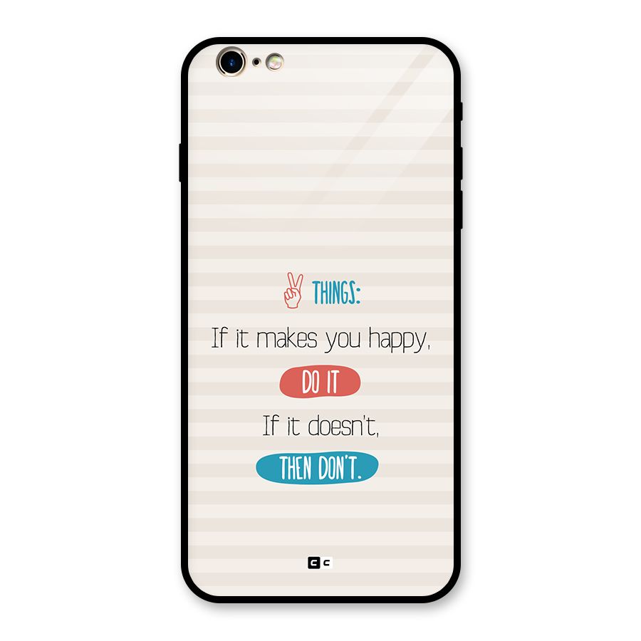 Think Then Glass Back Case for iPhone 6 Plus 6S Plus