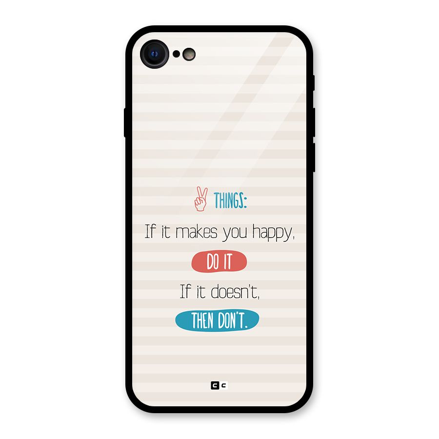 Think Then Glass Back Case for iPhone 7