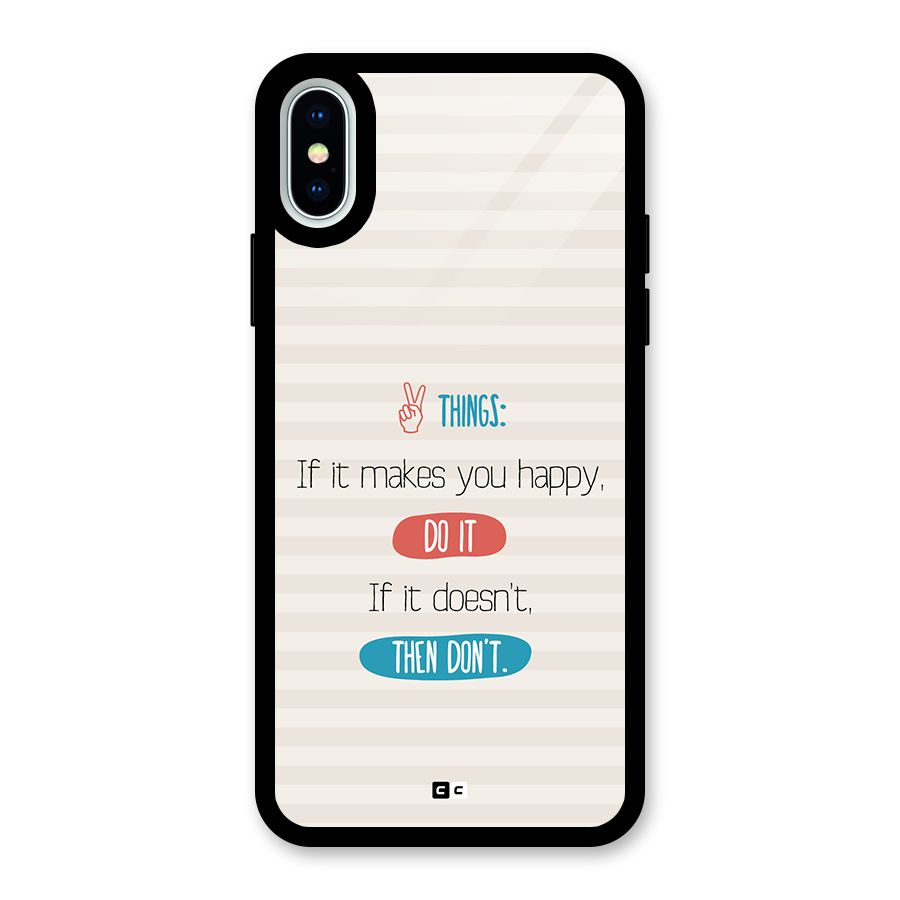 Think Then Glass Back Case for iPhone XS