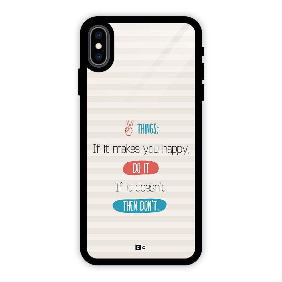 Think Then Glass Back Case for iPhone XS Max